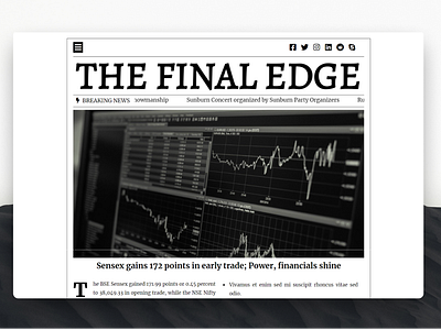 The Final Edge Newspaper Web Design