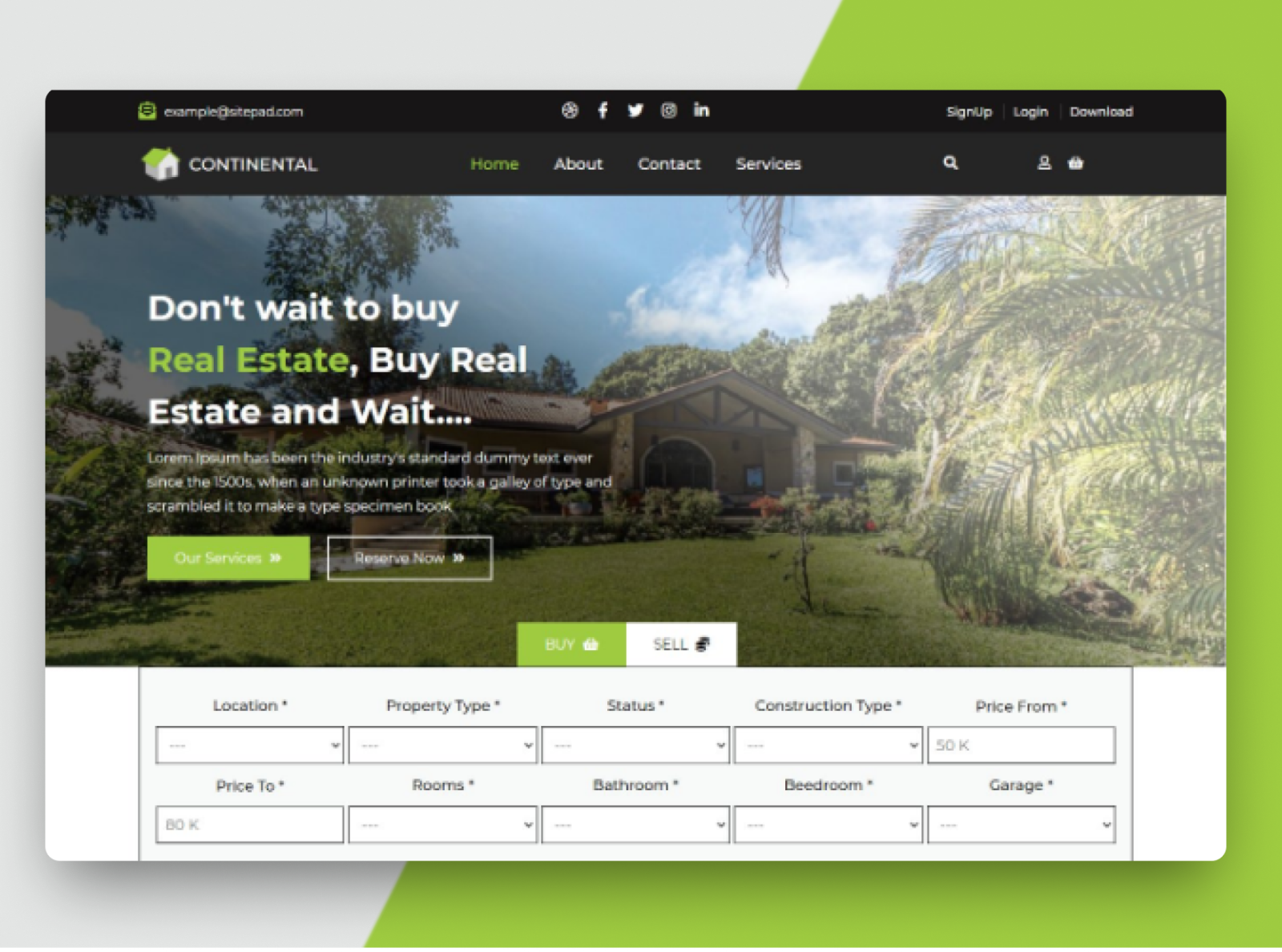 Continental Real Estate  Design by Vaibhav Joshi on Dribbble