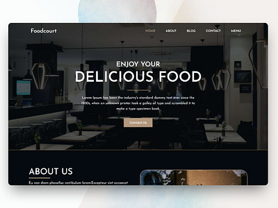 Food Court Restuarant Web Design