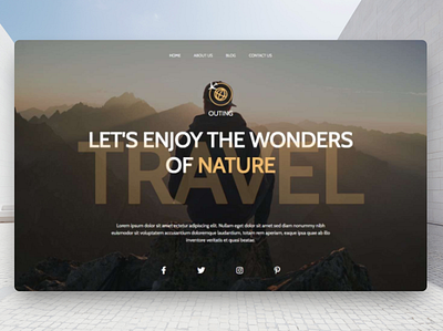 Outing Travel Web Design agent homepage journey tour tourism tourist travel travelling voyage webdesign webpage