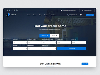 Avenue Real Estate Web Design agents apartment avenue building flats home house multiplex real estate room