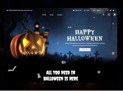 Halloween Store Design dark theme halloween hallween store horror scary store