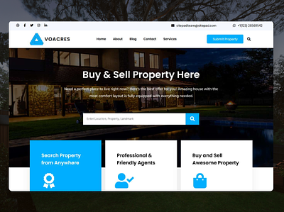 Voacres Real Estate Web Design agent apartments areas building bunglow flats multiplex real state business realestate