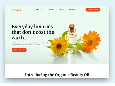 Kare Organic Oil Sales Funnel Landing Page