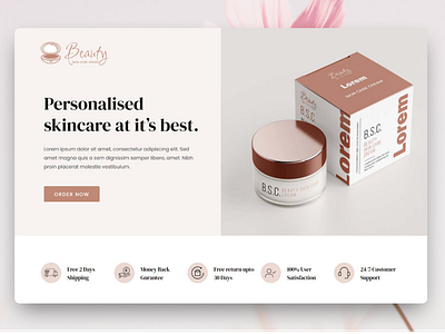 Skincare Cream Sales Landing Page