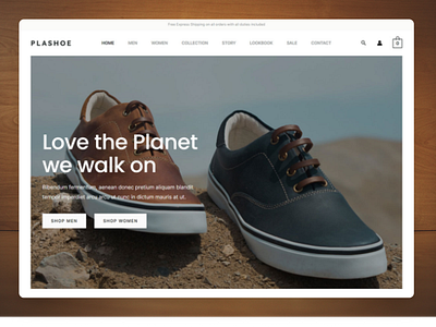 Recycle Shoe Store Web Design