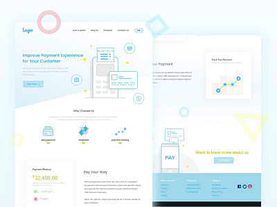 Landing Page for Payment System