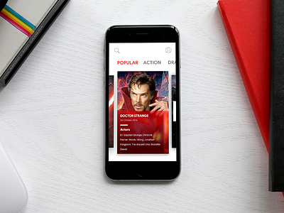 Movie app white theme appdesign design designer mobile ui ux