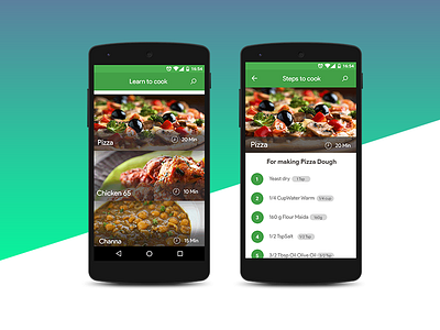 Learn to Cook appdesign cook cooking design designer mobile pizza ui ux