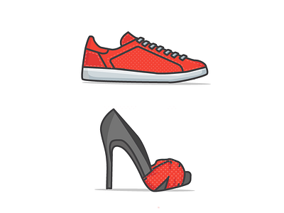 Shoe and heels colors design graphicsdesign illustrations vector