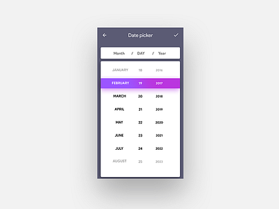 Datepicker appdesign datepicker design designer mobile ui ux