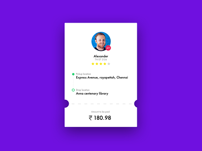 Trip Amount card app design mobile uiux web