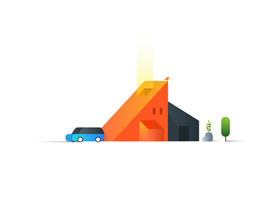 House colors design gradient house illustration