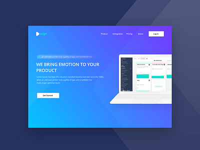 Landing page design ui ux web