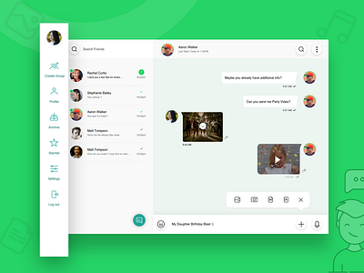 Chat Web chat chatui design redesign ui ux watsapp web