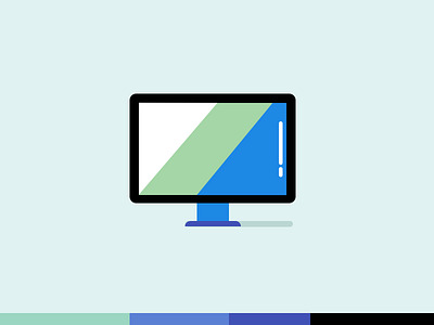 Monitor design icon illustration