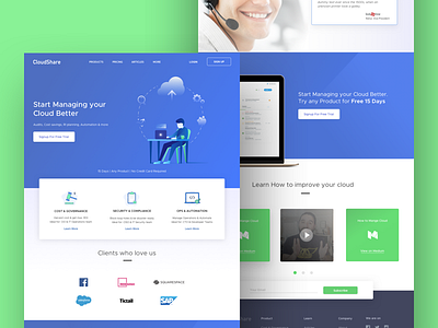 Cloud business Landing page