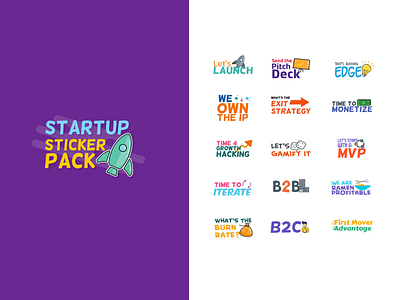 Startup sticker pack