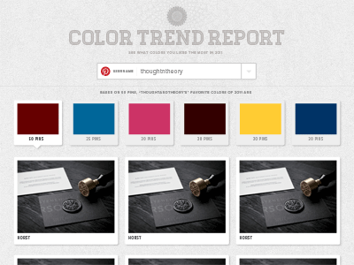 Color Trend Report experiment ui