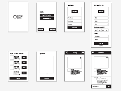 App Initial Wireframes wireframes