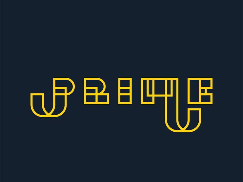 Prime design geometric gif illustrator lettering prime type typography