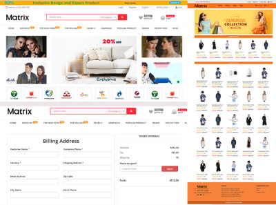 Ecommerce website bootic bootstrap ecommerce website fashion store figma to html html css psd to html shopping web design website development