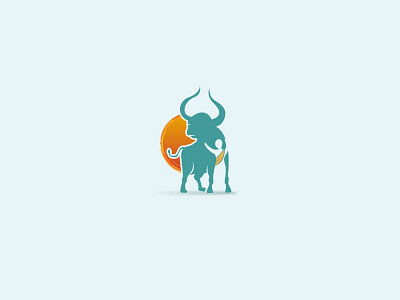 Bull and the monk brand branding bull identity logo monk negative space