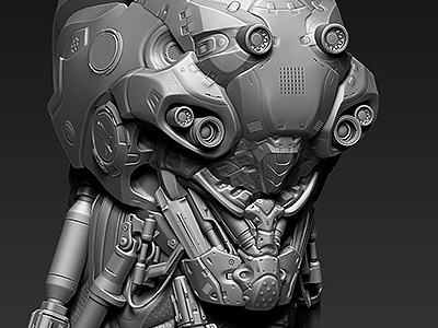 "_01" Robot 3d cgi concept hard surface model robot sci fi sculpt