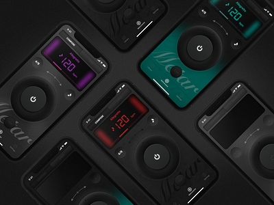 Metronome App app audio controls dark knobs music app neomorphism skeuomorphism skin ui