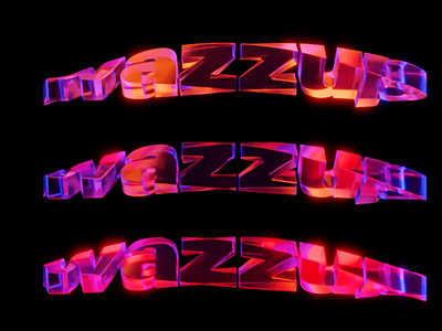Wazzup 🙌 3d blender colors fun glow text twist wazzup