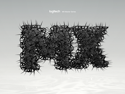 Logitech - MX Master Series 3d art blender branding c4d concept contest dark grid logo text type