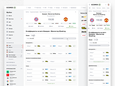 Scores24: Match coefficients