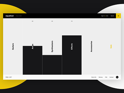 Equalizer Music Store clean e commerce grid minimal music simple store ui ux web