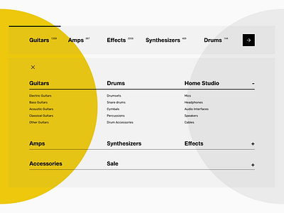 Ui Kit Catalog Menu clean grid instrument kit menu minimal music simple store ui ux web