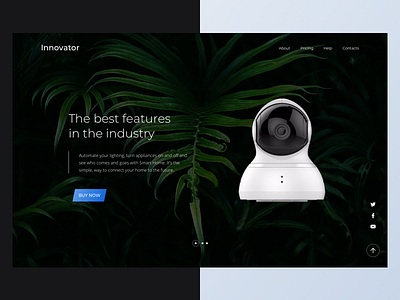 Innovator Concept Hero Screen #1 clean grid hero home store innovator kit minimal simple smart ui ux web