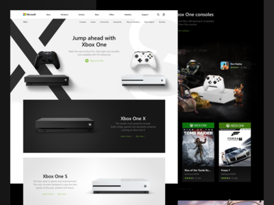 Microsoft: Xbox One Consoles black concept dark game landing microsoft one redesign x xbox