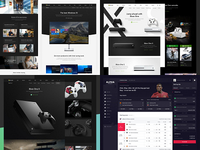 Top 4 of 2018 2018 alpha betting clean concept dark grid kit landing microsoft redesign simple sport book ui web windows xbox