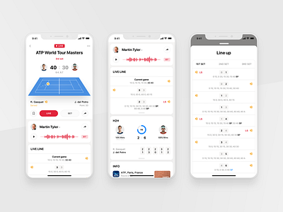 Rewind: Tennis Live bet betting dark event game h2h info interface ios iphone light live match podcast sport app sport book tennis ui ux