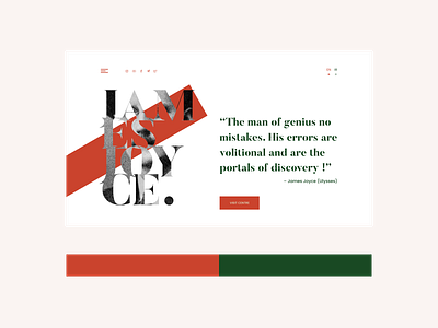 Landing Page for "The James Joyce Project" branding colors design graphic graphic design homepage identity illustration landing landingpage logo mainpage onboarding ui ux uxui vector