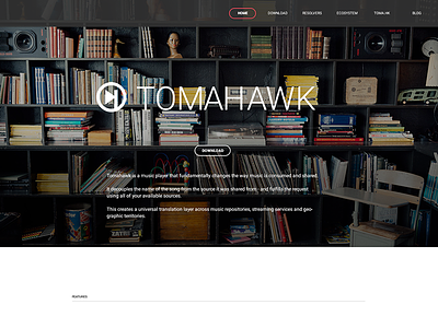 Tomahawk Redesign animation app composer music parallax quartz tomahawk video website