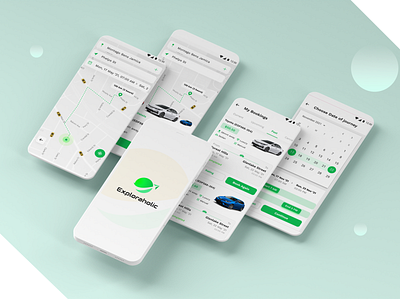 Exploraholic Car Renting App app designing branding figma graphic design mobile app designing ui uiux