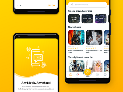 Cinema App app case study cinema interface mobile movies ui ux design