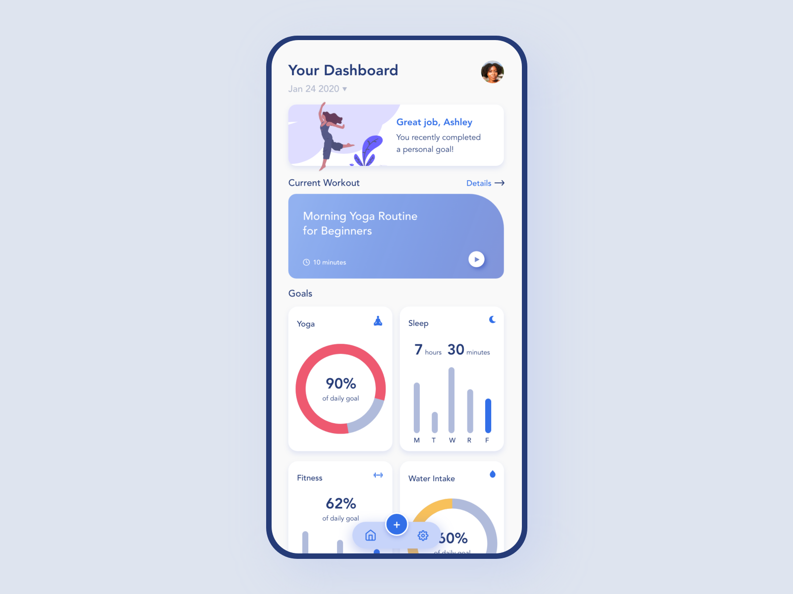 Fitness Goals App by Tarrea on Dribbble