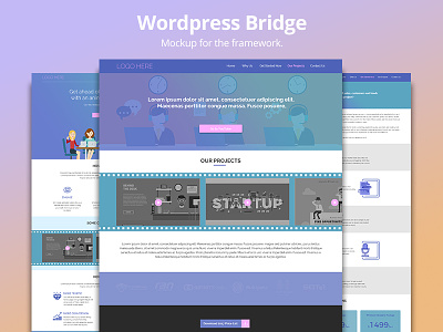 Bridge Framework graphic design illustration layout website wordpress