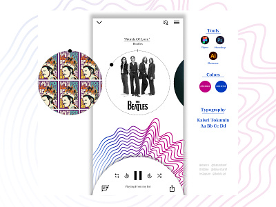 Music player app design graphic design ui ux