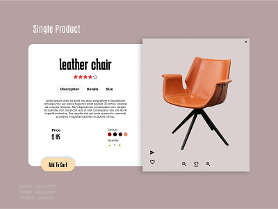 Simple single product UI design app design graphic design ui ux