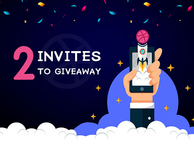 2 Dribbble Invites Giveaway! app draft giveaway invitation invite invites player portfolio shot ui