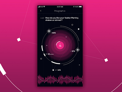 Polygraph.io - UI Challenge app challenge graphic design james bond lie pink polygraph pulse ui