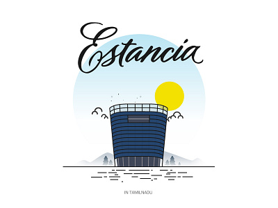 Estancia - The Bucket Building Icon bucket building city day estancia icons illustration landscape line vector zoho