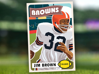 Jim Brown cleveland cleveland browns football illustration illustrator nfl sports vector